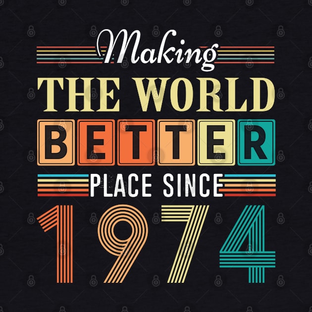 Birthday Making the world better place since 1974 by IngeniousMerch